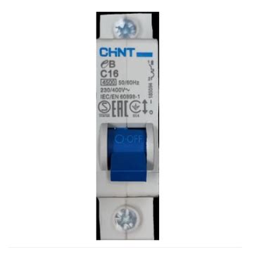 CHINT 16A Miniature Circuit Breaker 1 Pole 4 5 KAIC DIN Rail Type MCB