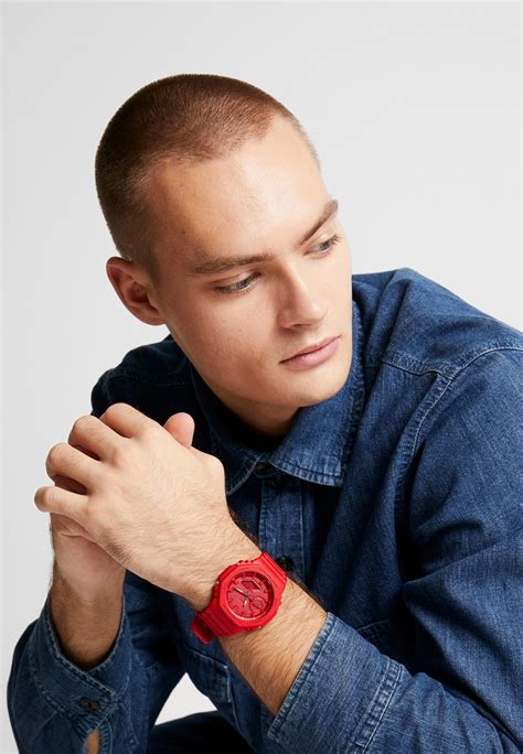 G Shock Unisex Chronograph Watch Red Uk