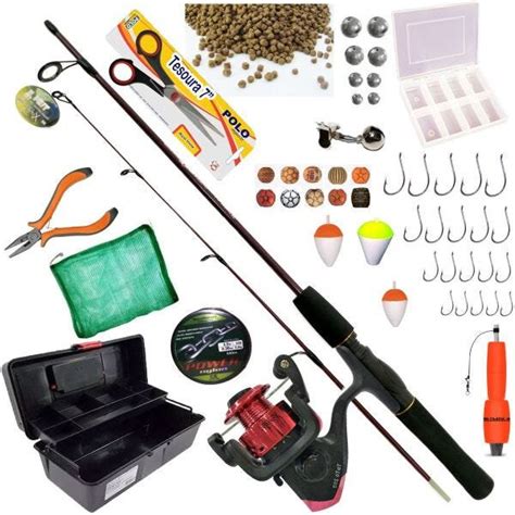 Kit De Pesca Completo Vara Molinete Maleta Isca Pronto MadeiraMadeira