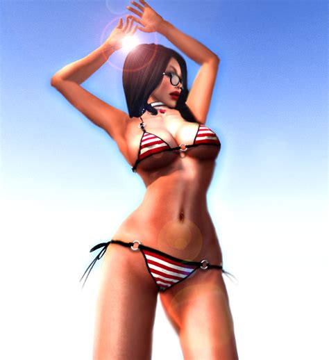 Blow Up Dolls Kinky Bikini Striped