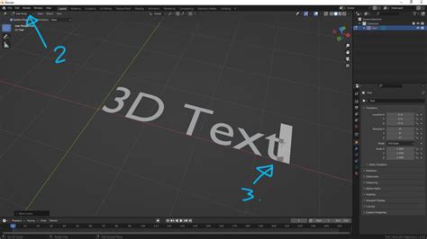 How To Make D Text In Blender