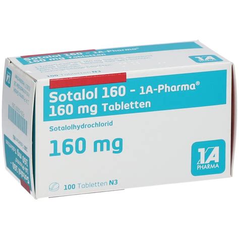 Sotalol 160 1A Pharma 100 St Mit Dem E Rezept Kaufen Shop Apotheke