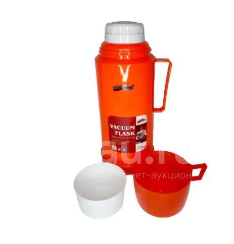 Термос пластмассовый Day Days К045, 0,45л колба стеклянная, 1 кружка ...