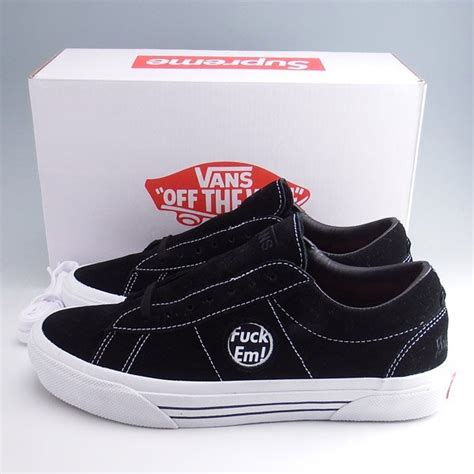Yahoo オークション 未使用品 Supreme Vans Sid Black Fuck Em VN
