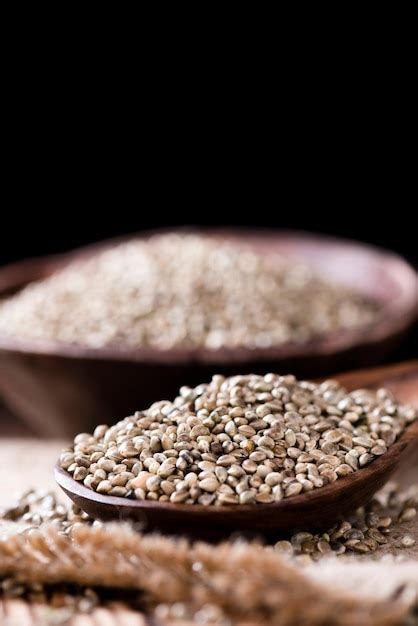 Premium Photo Portion Of Hemp Seeds