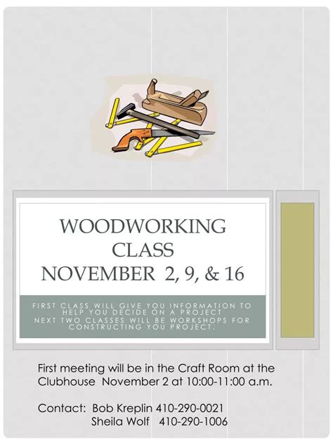 Ppt Woodworking Class November Powerpoint Presentation