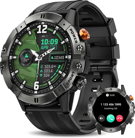 Amazon Eigiis Ke Military Smart Watch For Men With Flashlight Sos