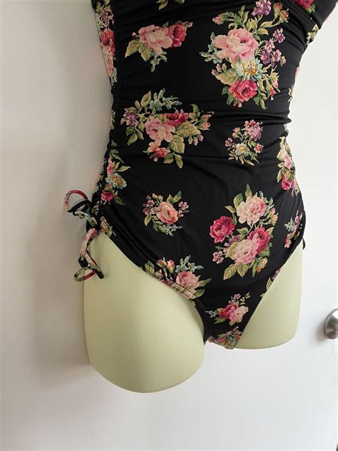 Zimmermann Bikini One Piece Ruched Floral Halter Neck Gem