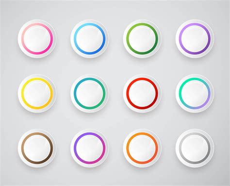 circle button vector art icons  graphics