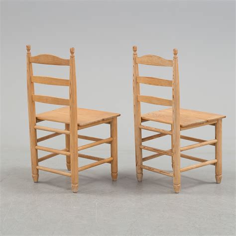 STOLAR sex stycken så kallade stegstolar talets mitt andra hälft Bukowskis