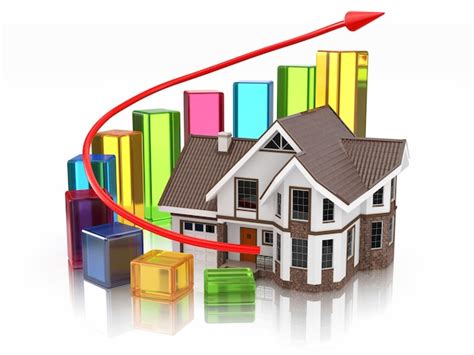 Premium Photo Growth Of Real Estate Market House And Graph 3d