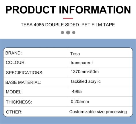 Tesa Tape Tesa 4965 Tesa Red Film Tape Tesa Double Sided Tape