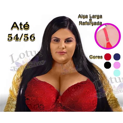 Sutiã Plus Size Reforçado Renda 46 ao 54 56 Bojo Lingerie Soutien Plus Alça Larga Shopee