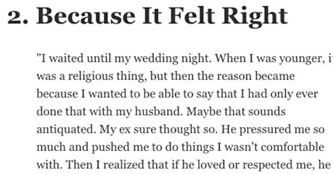 People Share Why They Waited Until Marriage To Have Sex