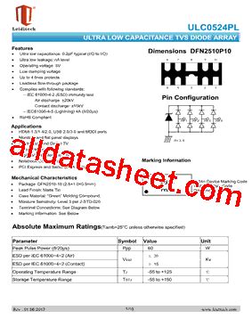 0514 Marking ULC0524PL Datasheet PDF Shanghai Leiditech Electronic