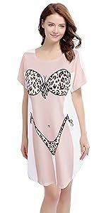Amazon Bellady Women S Bikini Print Funny T Shirt Short Sleeve Loose Swimwear Cover Up Cute