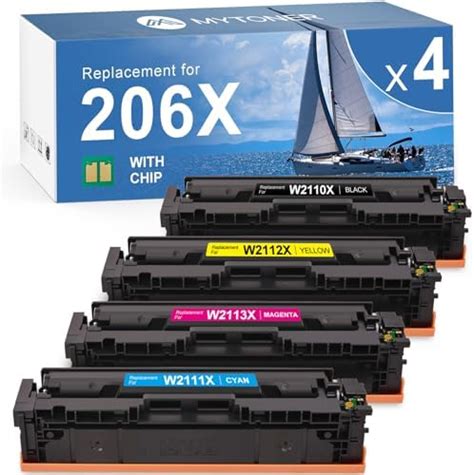 206x Toner Cartridges 4 Pack High Yield Mfp M283cdw M255dw