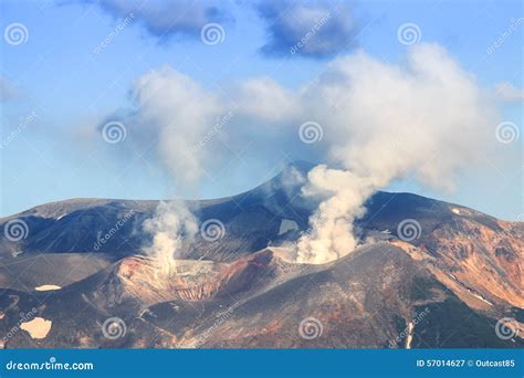 Volcano In Japan Hokkaido North Of Japan Stock Image Image Of Hell