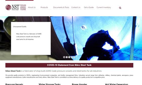 Niles Steel Tank Company Pressure Vessel