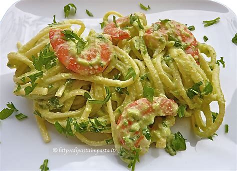 Di Pasta Impasta Linguine Al Pesto Di Rucola Con Gamberi