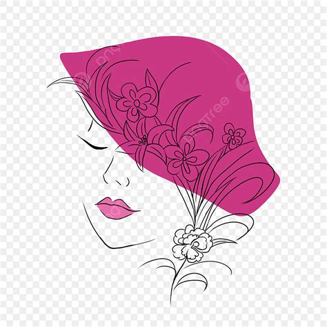 Floral Line Drawing Png Image Abstract Line Drawing Floral Female