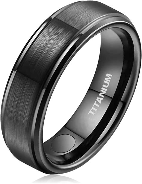 Jeroot Anello Magnetico In Titanio Anelli Magnetic Da Uomo Donna Nero