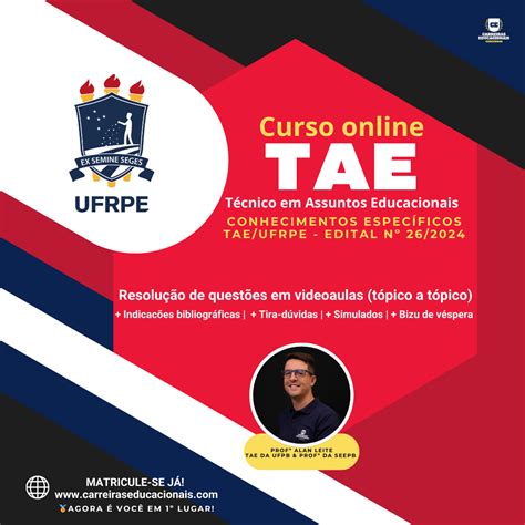 TAE UFRPE 2024 Técnico em Assuntos Educacionais Carreiras