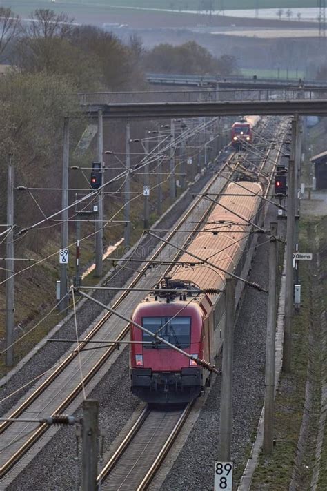 Highspeed Train on Rapid Transit Railway Route Stock Image - Image of ...
