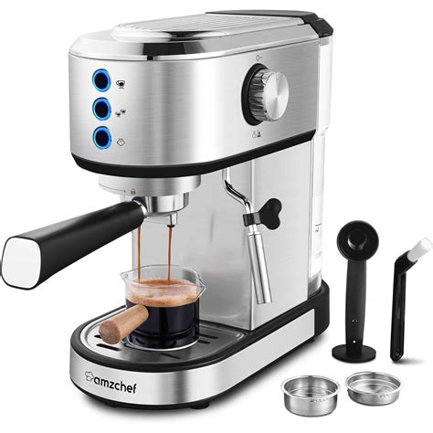 AMZCHEF Espresso Machine 20 Bar with Milk Frother/Steam Wand