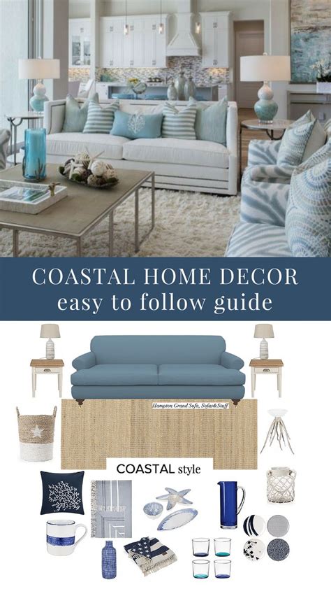 How To Nail The Coastal Look In Your Home Blue Sofa And Nautical Cushions Natural Material An