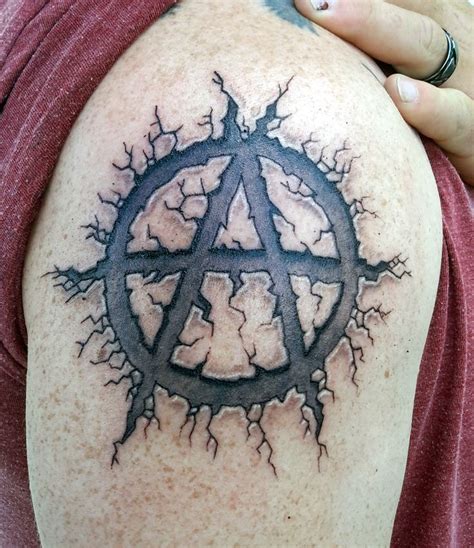 Anarchy Symbol ‪‎axystattoomachines‬ ‪‎silverbackink