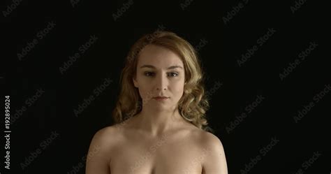 Happy Smiling Nude Lady In Studio Stock Video Adobe Stock