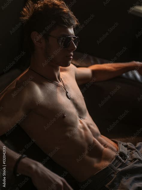 Hot Beautiful Self Confident And Handsome Guy With Athletic Body Naked Torso With Sexy