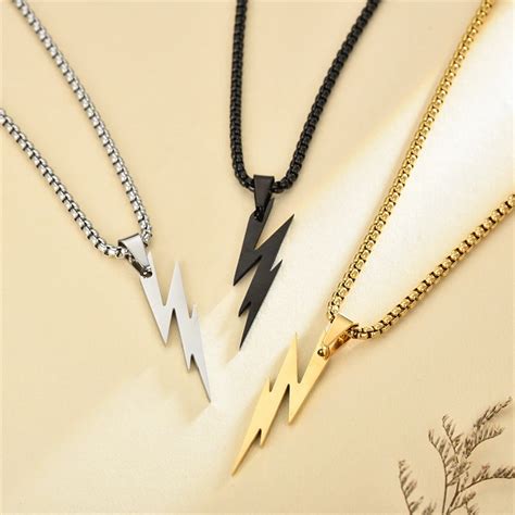 Ожерелье с молнией из нержавеющей стали для мужчин и женщин | AliExpress