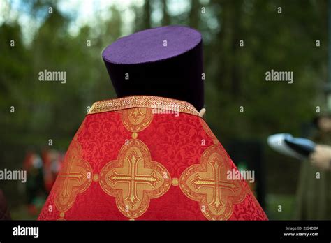 Orthodox Priest Religious Figure Attire Is Sacred To Minister Stock