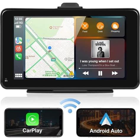 Autoradio sans Fil Apple CarPlay Android Auto 7 Pouces à écran Tactile