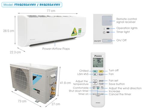 Daikin Air Conditioner FTKQ25SAVMV 1 0Hp Inverter