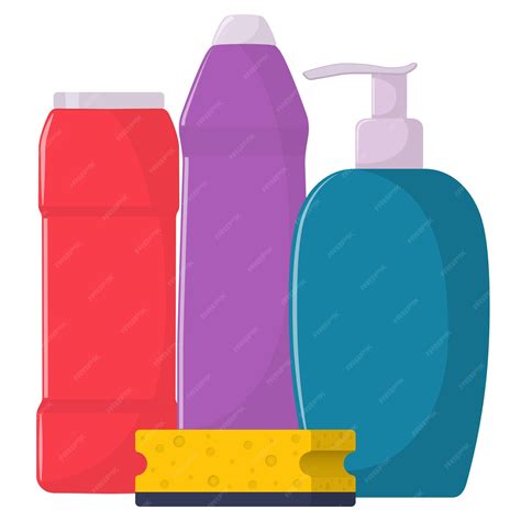 The bottles of detergent washing powder detergent powder liquid soap