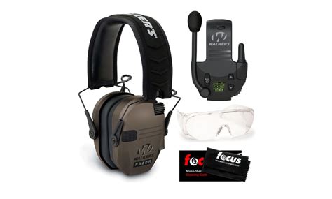 Walkers Razor Slim Electronic Muff (Flat Dark Earth) with Walkie Talkie ...