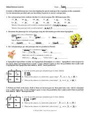 Spongebob Genetics Pdf Name Valery Bikini Bottom Genetics Scientists At Bikini Bottoms Have