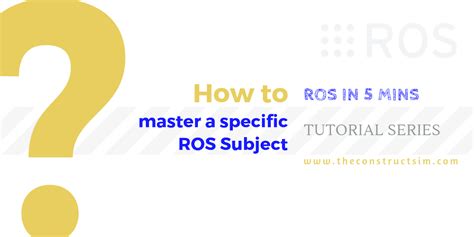 Ros In Mins How To Master A Specific Ros Subject The Construct