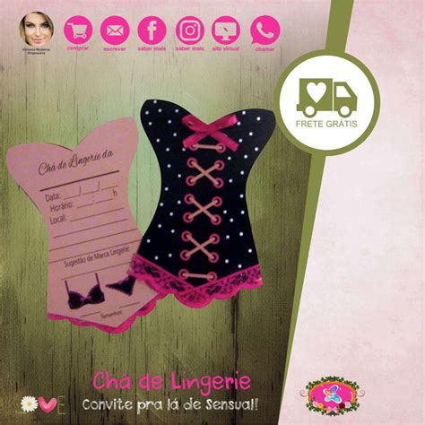 Convites Ch De Lingerie Sensual Elo Produtos Especiais