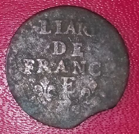 PIÈCE LIARD DE France Louis XIV Buste Juvenil 1655 E RARE