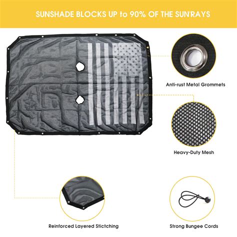 Snapklik Sukemichi JK Bikini Top For Jeep Wrangler JK Sunshade Mesh Top Sun Shade Top For