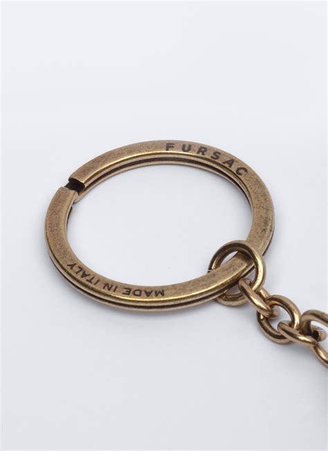 Golden Brass Key Ring For Men Fursac Perb3clej Ab0192