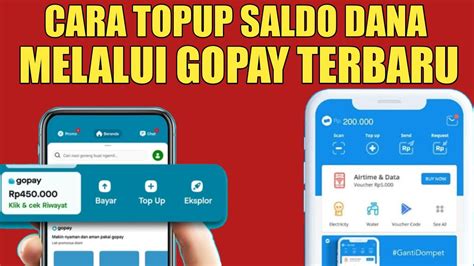 Cara Topup Saldo Dana Melalui Gopay Terbaru Youtube