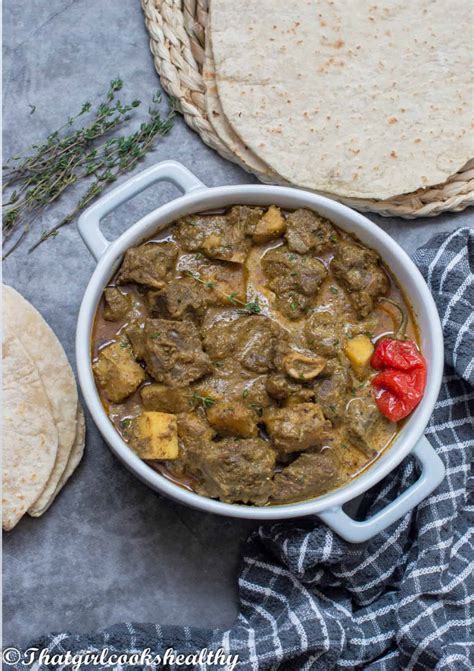 Slow Cooker Curry Goat Coconut Milk Version That Girl Cooks Healthy