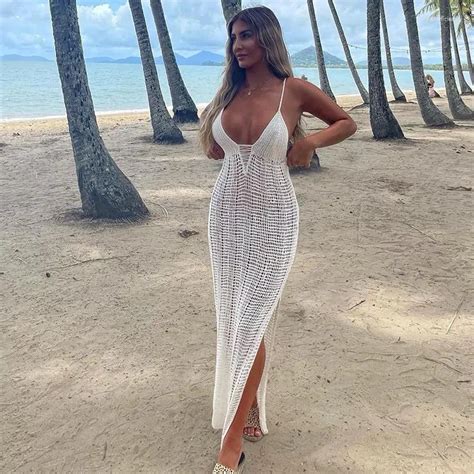 2024 White Crochet Tunic Bikini Coverup Cover Up For Women Sexy