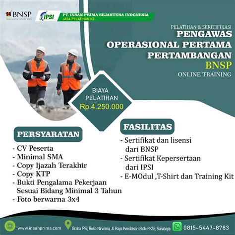 Sertifikasi Bnsp Pusat Sertifikasi Pelatihan And Perpanjangan K3