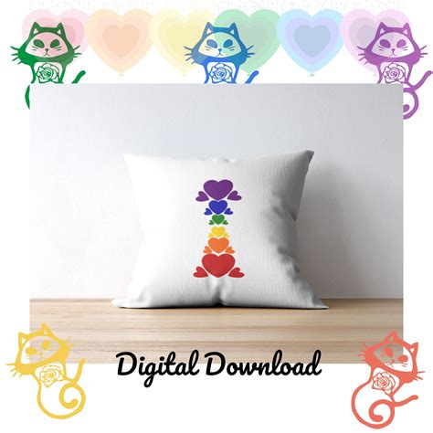Pride Rainbow Svg Rainbow Svg Love Svg Heart Svg Pride Hearts Png